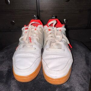 Reebok White and Orange Retro Sneakers classic 1987